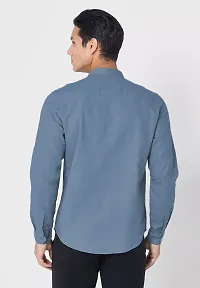 Reliable Blue Cotton Blend Long Sleeves Casual Shirt For Men-thumb1
