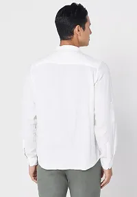 Reliable White Cotton Blend Long Sleeves Casual Shirt For Men-thumb1