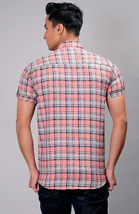 Reliable Multicoloured Cotton Blend Short Sleeves Casual Shirt For Men-thumb1