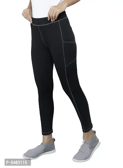 BASE 41 Women's Skinny Fit Yoga Track Pants Stretchable Sports Gym Tights/Leggings