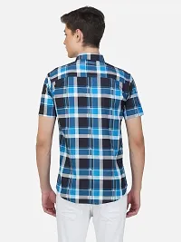 Trendy Multicoloured Cotton Blend Half Sleeve Checked Shirts for Men-thumb1