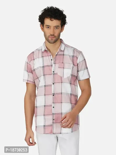 Mens Checkered Casual Half Shirt