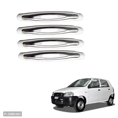 Stylish Car Compact White Colour Elegant Door Guard Protection Universal Type Set of 4 pcs Suitable for Maruti Suzuki Alto-thumb0