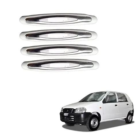 Stylish Car Compact White Colour Elegant Door Guard Protection Universal Type Set of 4 pcs Suitable for Maruti Suzuki Alto