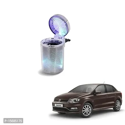 Stylish Car Ashtray with multi color LED lights Universal Decorative item suitable for V W Ameo-thumb0