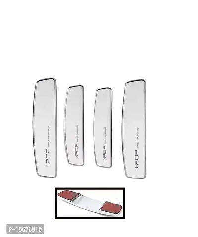 Car Stylish I-pop White Colour Elegant Door Guard Protection Universal Type Set of 4 pcs Suitable for Chevrolet Beat-thumb3