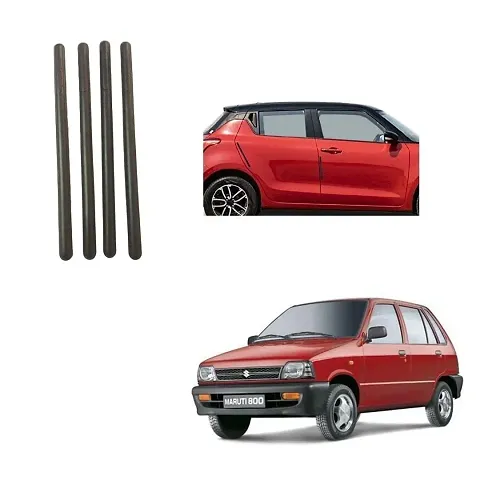 Stylish Car Bendable Door & Bumper Guard Long Length Universal fit Set of 4 Gives Extra Protection Black Colour Suitable for Maruti 800