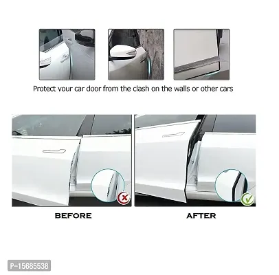 Car Door U Shape Edge Guard Trim Rubber Beading Protector for Extra Body Protection 5 Meter Roll Suitable for Mahindra Scorpio 2009 Onward-thumb3