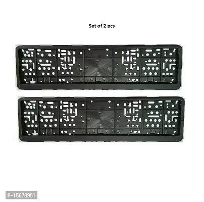 Car Number Plate Frame Protective Holder Made with Durable Plastic 2 pcs Universal Item Front / Back Side Suitable for Mahindra Scorpio 2017 Onward-thumb3