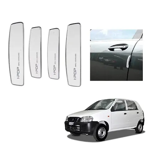 Car Stylish I-pop White Colour Elegant Door Guard Protection Universal Type Set of 4 pcs Suitable for Maruti Suzuki Alto