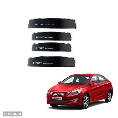 Car Stylish I-pop Black Colour Elegant Door Guard Protection Universal Type Set of 4 pcs Suitable for Hyundai Verna fluidic-thumb0