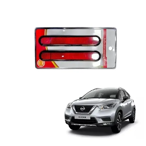 Car reflector sticker type red colour warning safety non electric light strips set of 2 pcs suitable for Nissan Kicks