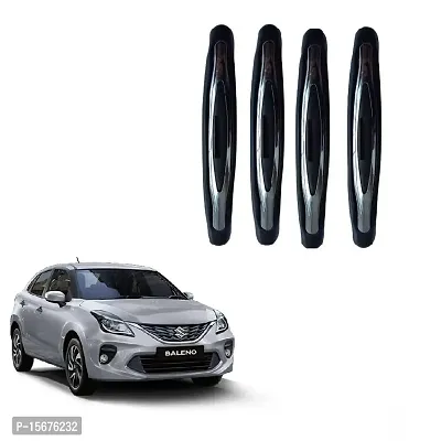 Car Compact Black Colour Elegant Door Guard Protection Universal Type Set of 4 pcs Suitable for Maruti Suzuki Nexa Baleno-thumb0