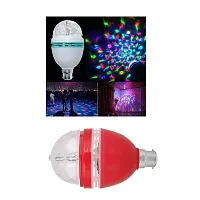 SPREADX Combo of 2 pcs 360 Degree LED Light Crystal Rotating Bulb Decorative Multicolor Led for Home Decor Christmas, Diwali Party and Festival-thumb1