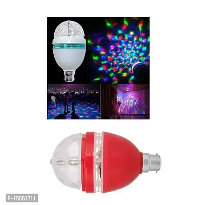 SPREADX Combo of 2 pcs 360 Degree LED Light Crystal Rotating Bulb Decorative Multicolor Led for Home Decor Christmas, Diwali Party and Festival-thumb2