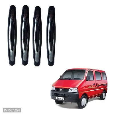 Car Compact Black Colour Elegant Door Guard Protection Universal Type Set of 4 pcs Suitable for Maruti Suzuki Eeco-thumb0