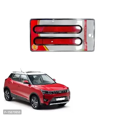 SPREADX Car reflector sticker type red colour warning safety non electric light strips set of 2 pcs suitable for Mahindra XUV-300-thumb0