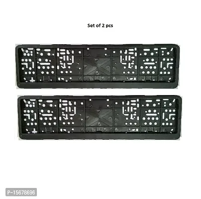 Car Number Plate Frame Protective Holder Made with Durable Plastic 2 pcs Universal Item Front / Back Side Suitable for Maruti Suzuki Alto-800 2012 to 2016-thumb3