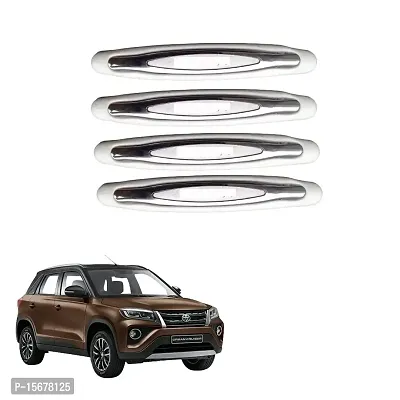 Stylish Car Compact White Colour Elegant Door Guard Protection Universal Type Set of 4 pcs Suitable for Toyota Urban Cruiser-thumb0