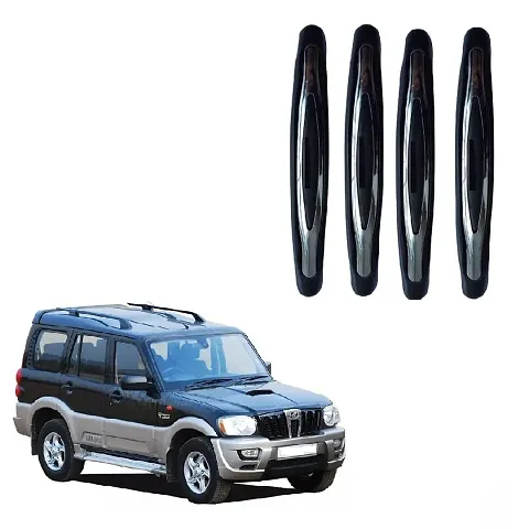 Car Compact Black Colour Elegant Door Guard Protection Universal Type Set of 4 pcs Suitable for Mahindra Scorpio 2009 Onward