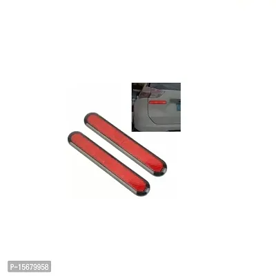 SPREADX Car reflector sticker type red colour warning safety non electric light strips set of 2 pcs suitable for Mahindra XUV-300-thumb3