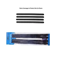 Stylish Car Bendable Door  Bumper Guard Long Length Universal fit Set of 4 Gives Extra Protection Black Colour Suitable for Maruti Omni-thumb2