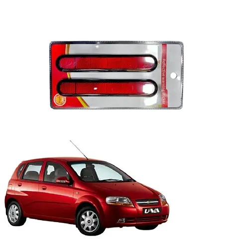 Car reflector sticker type red colour warning safety non electric light strips set of 2 pcs suitable for Chevrolet UVA
