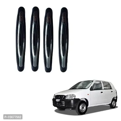 Car Compact Black Colour Elegant Door Guard Protection Universal Type Set of 4 pcs Suitable for Maruti Suzuki Alto-thumb0