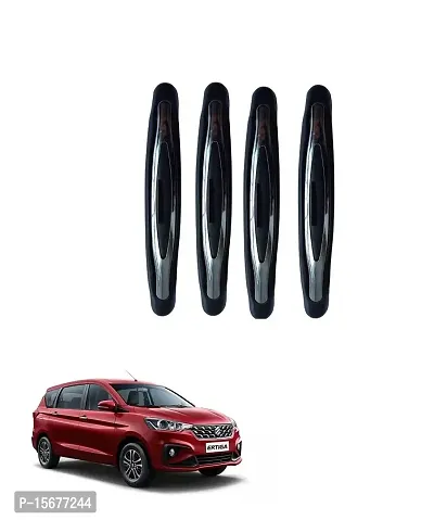 Car Compact Black Colour Elegant Door Guard Protection Universal Type Set of 4 pcs Suitable for Maruti Suzuki Ertiga 2022-thumb0