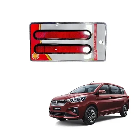 Car reflector sticker type red colour warning safety non electric light strips set of 2 pcs suitable for Maruti Suzuki Ertiga Type-3