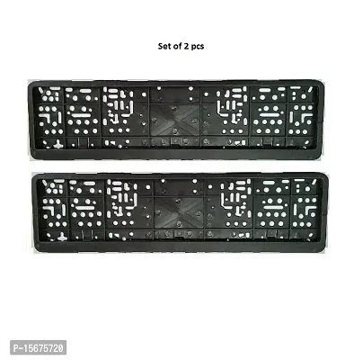 Car Number Plate Frame Protective Holder Made with Durable Plastic 2 pcs Universal Item Front / Back Side Suitable for Renault Triber-thumb3