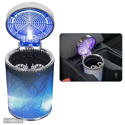 Stylish Car Ashtray with multi color LED lights Universal Decorative item suitable for V W Ameo-thumb2