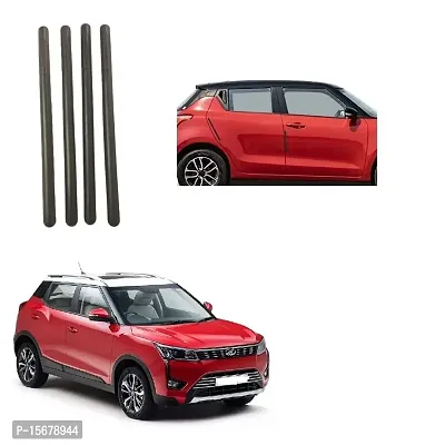 Stylish Car Bendable Door  Bumper Guard Long Length Universal fit Set of 4 Gives Extra Protection Black Colour Suitable for Mahindra XUV-300-thumb0