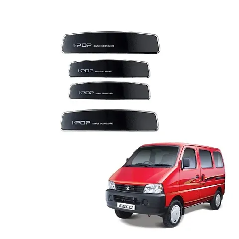 Car Stylish I-pop Black Colour Elegant Door Guard Protection Universal Type Set of 4 pcs Suitable for Maruti Suzuki Eeco