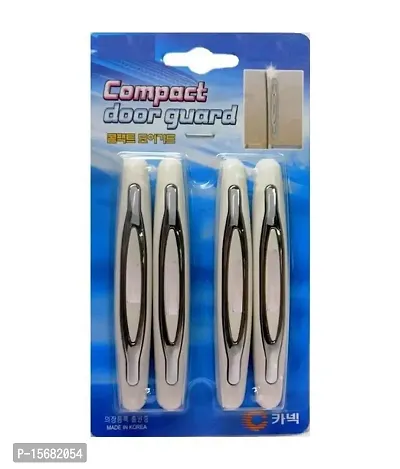 Stylish Car Compact White Colour Elegant Door Guard Protection Universal Type Set of 4 pcs Suitable for Maruti Omni-thumb2