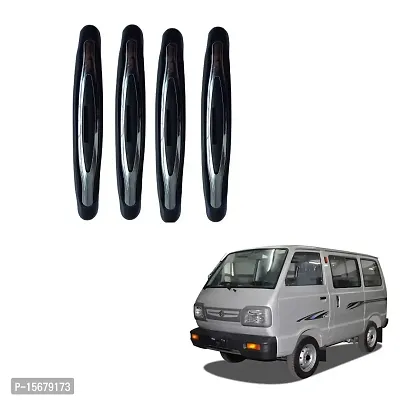 Car Compact Black Colour Elegant Door Guard Protection Universal Type Set of 4 pcs Suitable for Maruti Omni-thumb0