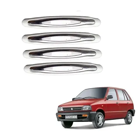 Stylish Car Compact White Colour Elegant Door Guard Protection Universal Type Set of 4 pcs Suitable for Maruti 800