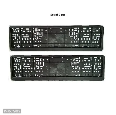 Car Number Plate Frame Protective Holder Made with Durable Plastic 2 pcs Universal Item Front / Back Side Suitable for Maruti Omni-thumb3