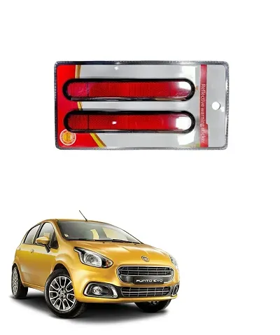 Car reflector sticker type red colour warning safety non electric light strips set of 2 pcs suitable for Fiat Punto Evo