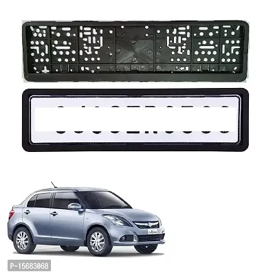 Car Number Plate Frame Protective Holder Made with Durable Plastic 2 pcs Universal Item Front / Back Side Suitable for Maruti Suzuki Swift Dzire 2015 to 2017-thumb0