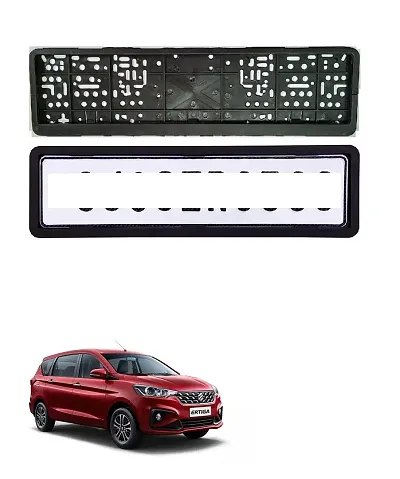 Car Number Plate Frame Protective Holder Made with Durable Plastic 2 pcs Universal Item Front / Back Side Suitable for Maruti Suzuki Ertiga 2022