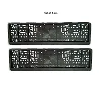 Car number plate frame protective holder made with durable plastic 2 pcs Universal item Front  Back Side Suitable for Maruti Suzuki Wagon-r Type-4-thumb1