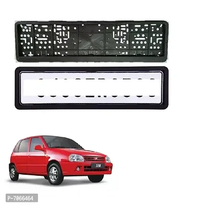 Car number plate frame protective holder made with durable plastic 2 pcs Universal item Front  Back Side Suitable for Maruti Suzuki Zen