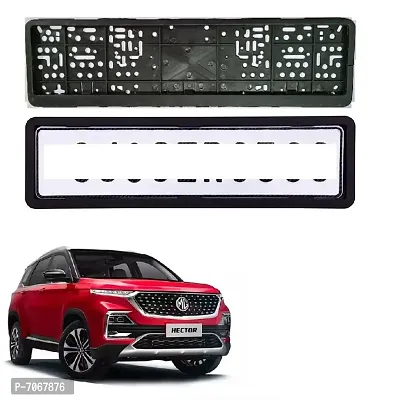 Car number plate frame protective holder made with durable plastic 2 pcs Universal item Front  Back Side Suitable for MG Hector