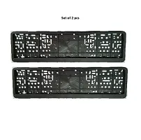 Car number plate frame protective holder made with durable plastic 2 pcs Universal item Front  Back Side Suitable for Nissan Micra Type-2-thumb1