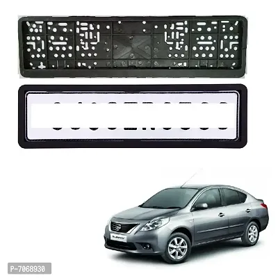 Car number plate frame protective holder made with durable plastic 2 pcs Universal item Front  Back Side Suitable for Nissan Sunny