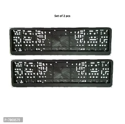 Car number plate frame protective holder made with durable plastic 2 pcs Universal item Front  Back Side Suitable for Renault Duster Type-3-thumb2