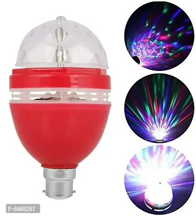 Combo Offer 1 Pcs 360 Degree Led Crystal Rotating Bulb With 1 Pcs 25 Mtr Decorative Multicolor Led String Rice Light-thumb3