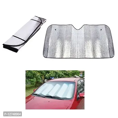 Car / SUV Windshield Silver Parking Foldable Sunshade for Heat Protection useful on Front and Rear Windshield 1 pcs suitable for all Car/ SUV