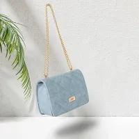 LX Purse For Women With Long Strap Sling Bag For Women & Crossbody Fit Small Size PU Leather (B Sky Blue)-thumb1